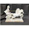 Image 1 : Stone Horses + Chariot (Heavy ) Great Condition 11"x4"x9.5" High
