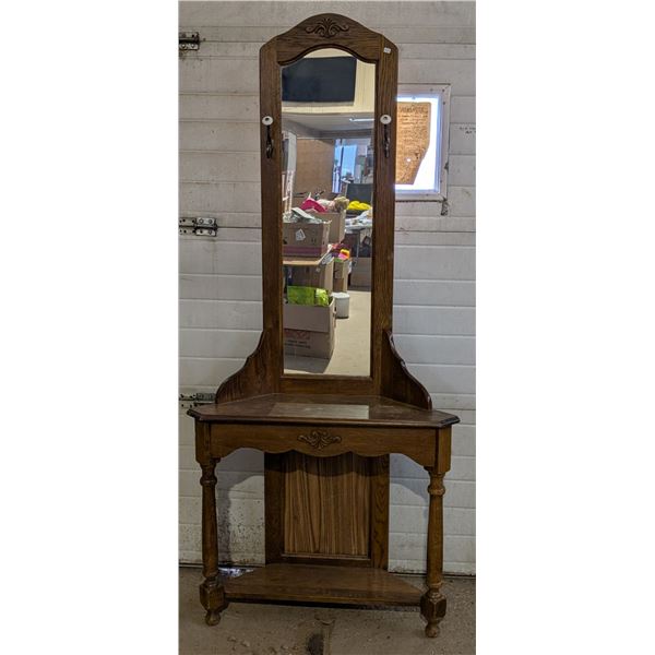 Nice Condition wood Stand and Mirror