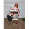Image 1 : Vintage Doll, High Chair, and Clothes