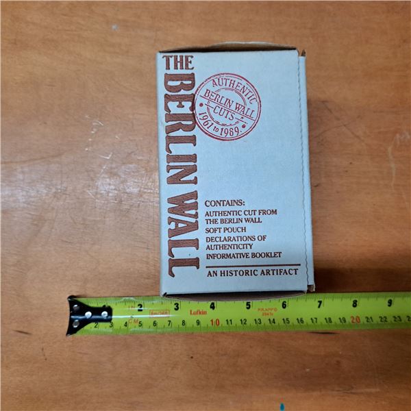 Authenticated pieces of the berlin wall