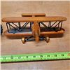 Image 3 : Dragon temple bell- 10"H and small wood biplane model- 8"L
