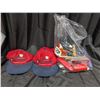 Image 1 : 1980s Autographed Calgary's Cannons Hats + Bag of Misc. Collectables