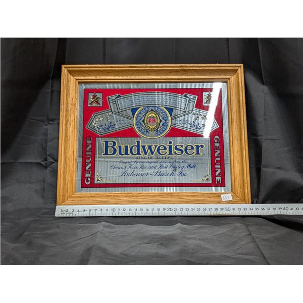 Beer sign/ Mirror BUD Approx. 14"x11"