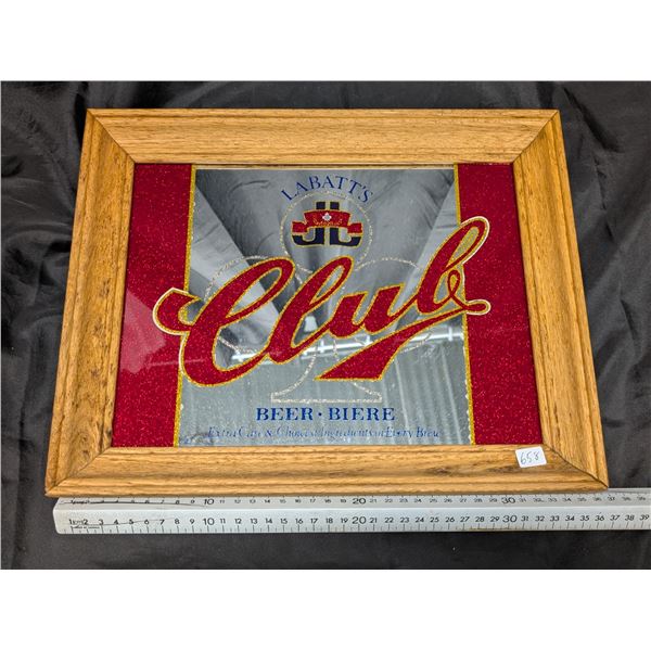 Beer Mirror CLUB Approx. 14"x11"