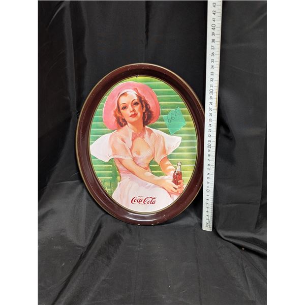 Original Tin Coke Tray Approx. 10.5"x13