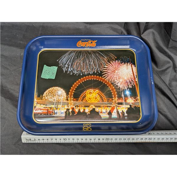 Original Tin Coke Tray Approx. 10.5"x13