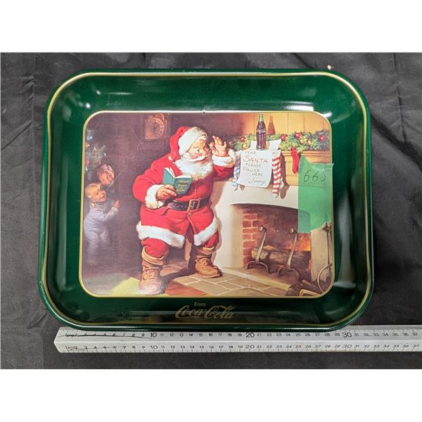 Original Tin Coke Tray Approx. 10.5"x13