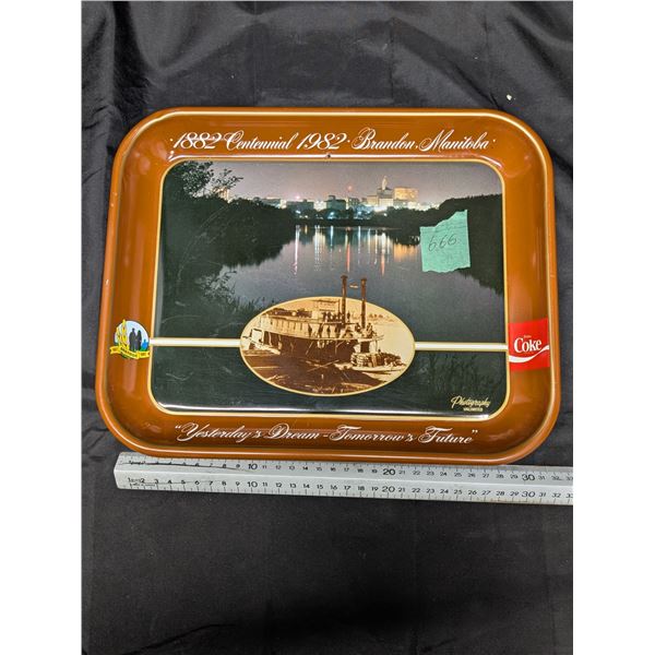 Original Tin Coke Tray Approx. 10.5"x13