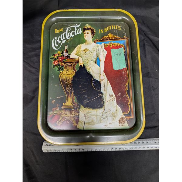 Original Tin Coke Tray Approx. 10.5"x15