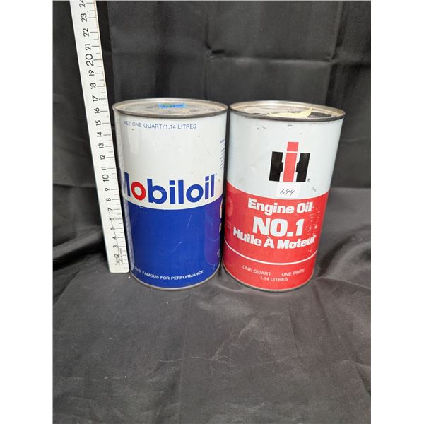 Empty Mobile + HI Oil Tins ECU