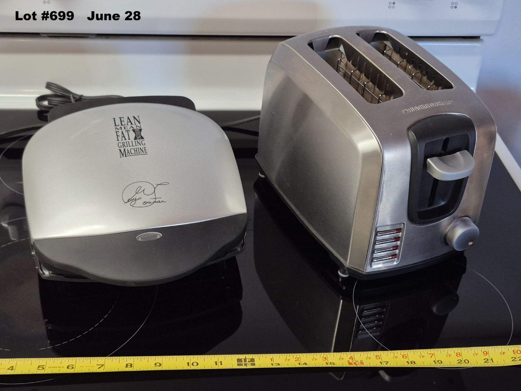 Black & Decker Stainless Steel Toaster and George Foreman Grill ...