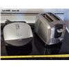 Image 1 : Black & Decker Stainless Steel Toaster and George Foreman Grill - working