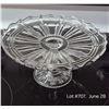 Image 6 : Set of 3 Vintage Glassware.  1950-1960's Federal Glass Petal Bowl + Ruffled edge pedestal plate + Do