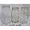 Image 9 : Group of (10) Antique "CROWN" Glass Canning Jars.  Some turned color to blue and purple.  Visible pr