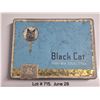 Image 3 : Black Cat Cigarette Tobacco Can + Black Cat Cigarette Flat Tin.  6" x 4 1/2".