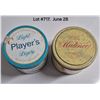 Image 2 : (1) Players Tobacco Can + (1) Matinee Tobacco Can