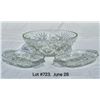 Image 2 : Vintage 1950's "Star of David" Anchor Hocking large glass bowl 10 1/2" and (2) divided serving dishe