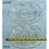 Image 4 : Vintage 1950's "Star of David" Anchor Hocking large glass bowl 10 1/2" and (2) divided serving dishe