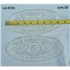 Image 4 : Vintage 1950"s "Star of David" Anchor Hocking large glass bowl 10 1/2" and (2) pickle dishes