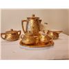 Image 1 : 6 piece gold-plated (22 karat) tea set