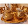 Image 2 : 6 piece gold-plated (22 karat) tea set