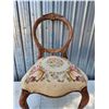 Image 2 : Antique Harp-backed chair with embroidered seat