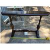 Image 1 : Hardwood couch/planter table - 48 inches long, 18 wide, 40 high