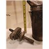 Image 4 : Old Treasures - Miners Lamp, gear puller, bee smoker, counter weight, strop
