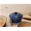 Image 5 : 3 Le Creuset Blue cooking pots - 6,7,8 inches
