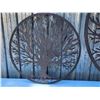 Image 2 : 2 beautiful metal Tree of Life outdoor art hangings - one is 24 inch diameter, one is 39 inch diamet
