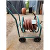 Image 1 : Garden Hose Caddy with 100 foot heavy duty hose from Lee Valley Tools