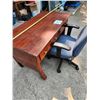 Image 7 : Vintage desk on wheels and adjustable office chair - desktop is 42 by 23 inches