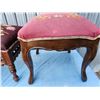 Image 7 : 3 footstool - 2 antique needlepoint, 1 modern