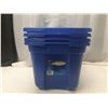 Image 6 : Lot of 4 Storage Tote. (25.5"W X 16.25"D X 13.5"H)