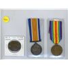 Image 1 : Set of 3 World War I militaria. Includes 1914 – 1918 British War Medal, Victory Medal, and 