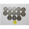 Image 1 : Lot of 13 (1968-76, 79, 81-83) canadian half-dollar coins