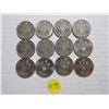 Image 1 : Lot of 12 canadian half-dollar coins- various years