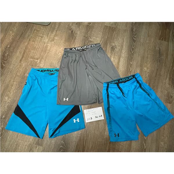 3 Under Armour shorts - 2 med - 1 small