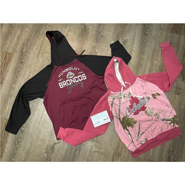 Cabela’s hoodies -  XL, Humboldt Broncos - Large