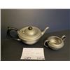 Image 1 : Continental pewter teapot & sugar bowl -2921 - Civic - Made in England