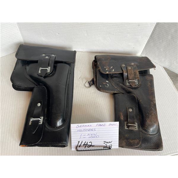 German flare gun holsters - 1 new, 1 used