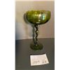 Image 3 : Vintage Empoli hand blown green art glass w. Twisted stem