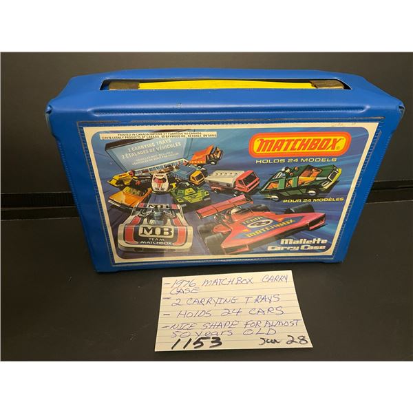 1976 Matchbox carry case - 2 carrying trays - holds 24 cars