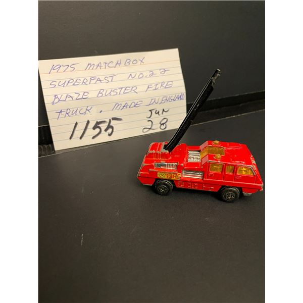 1975 Matchbox Superfast No. 22 Blaze Buster fire truck - England
