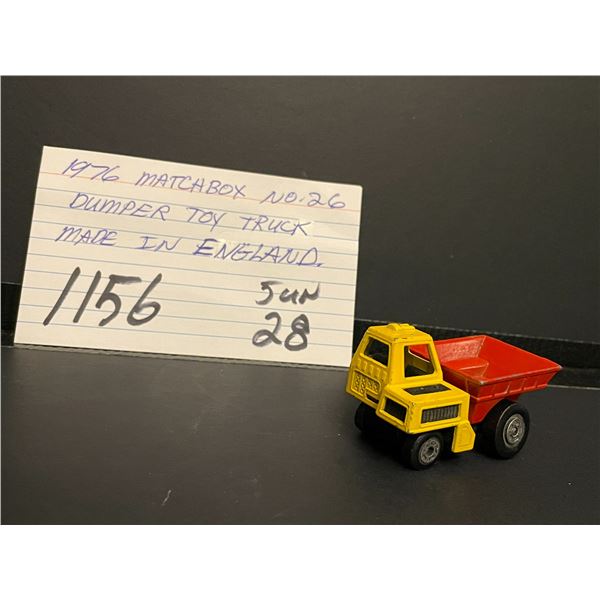 1976 Matchbox No. 26 Site Dumper truck- made in England