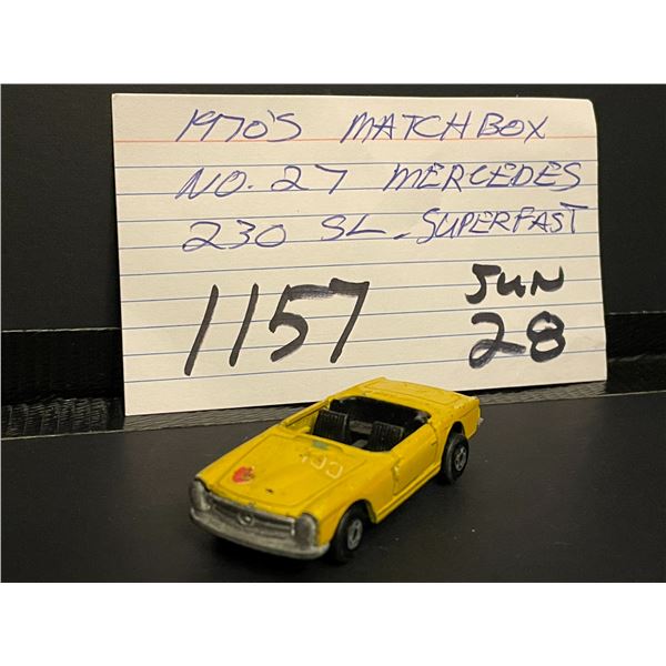 1970s Matchbox No. 27 Mercedes 230 SL - Made in England