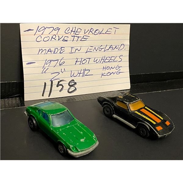 1979 Chevrolet Corvette - made in England - 1976 Hot Wheels - Z Whiz - made in Hong Kong