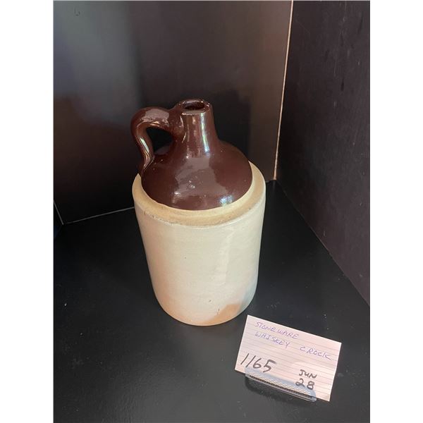 Stoneware whiskey crock