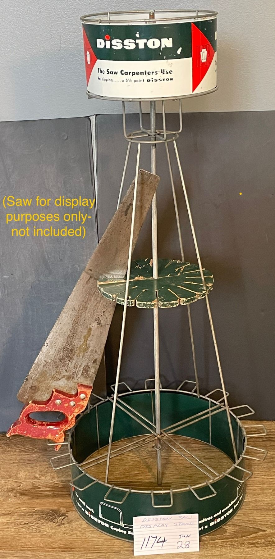 Saw Display Disston saw display stand
