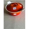 Image 1 : Le Creuset Volcanic Flame Orange Sm. Casserole Dish + Lid #18 Made in France - Cast Iron
